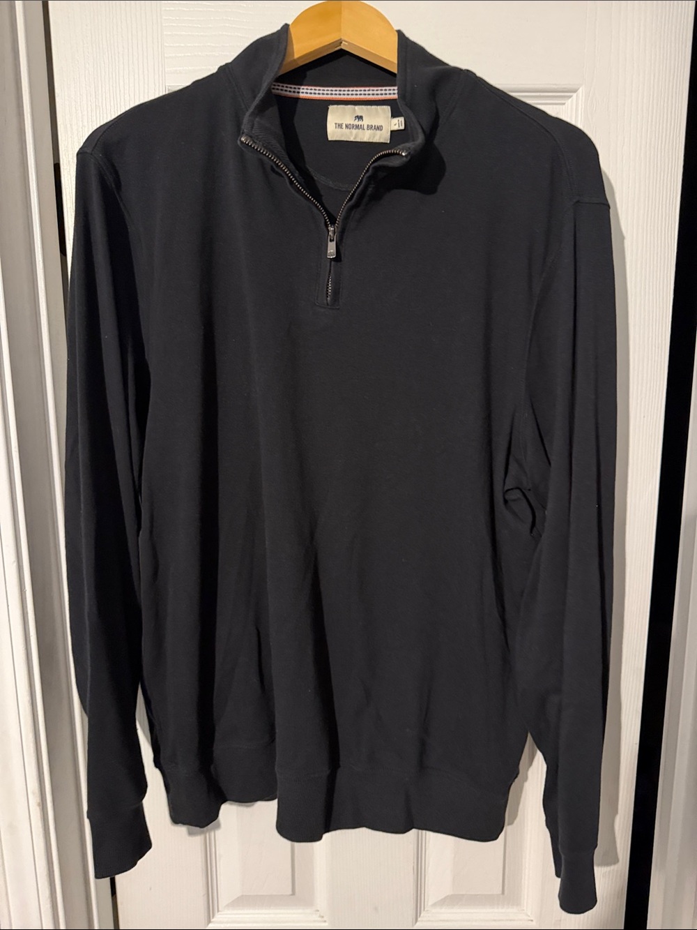 The Normal Brand Black Half-Zip Men's Sweater